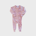 Load image into Gallery viewer, Frill Zip Romper | Baby Pink Rib