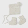 Load image into Gallery viewer, Ivory Merino Wool Bonnet & Booties