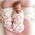 Load image into Gallery viewer, Boots & Bows Organic Jersey Wrap & Topknot Set - Snuggle Hunny
