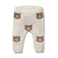 Load image into Gallery viewer, Beary Cute Organic Knitted Jacquard Legging