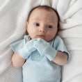 Load image into Gallery viewer, Baby Blue Organic Cotton Rib Mittens - Snuggle Hunny
