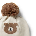Load image into Gallery viewer, Beary Cute Organic Knitted Jacquard Hat