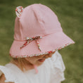 Load image into Gallery viewer, Paisley Trimmed Blush Kitty - Toddler Bucket Hat - Bedhead Hats