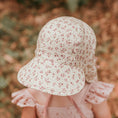 Load image into Gallery viewer, Ruby/Rosa - Reversible 'Lounger' Flap Sun Hat - Bedhead Hats