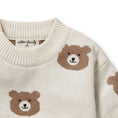 Load image into Gallery viewer, Beary Cute Organic Knitted Jacquard Jumper