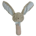 Load image into Gallery viewer, Fluffy Bunny Stick Rattle - Beige/Blue - 17cm