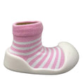 Load image into Gallery viewer, Rubber Soled Socks - Stripe Pink