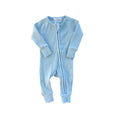 Load image into Gallery viewer, Zip Romper | Baby Blue Rib