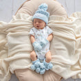 Load image into Gallery viewer, Baby Blue Organic Cotton Rib Mittens - Snuggle Hunny