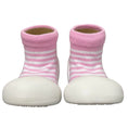 Load image into Gallery viewer, Rubber Soled Socks - Stripe Pink