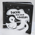 Load image into Gallery viewer, Duckie Goes On An Adventure Black and White Bath Book