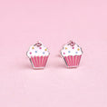 Load image into Gallery viewer, Tea Party Cupcake Earrings - Bunny Box