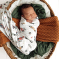 Load image into Gallery viewer, Little Racers Organic Jersey Wrap & Beanie Set - Snuggle Hunny