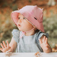 Load image into Gallery viewer, Paisley Trimmed Blush Kitty - Toddler Bucket Hat - Bedhead Hats