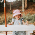 Load image into Gallery viewer, Paisley Trimmed Blush Kitty - Toddler Bucket Hat - Bedhead Hats