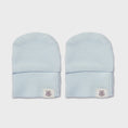 Load image into Gallery viewer, Baby Blue Organic Cotton Rib Mittens - Snuggle Hunny