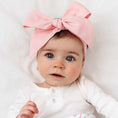 Load image into Gallery viewer, Baby Pink Pre-Tied Linen Bow - Baby & Toddler