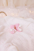 Load image into Gallery viewer, Blush Scallop Edge Pom Pom Booties