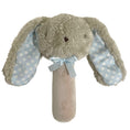 Load image into Gallery viewer, Fluffy Bunny Stick Rattle - Beige/Blue - 17cm