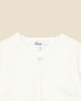Load image into Gallery viewer, Ivory Scalloped Edge Knitted Cardigan