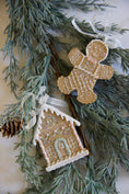 Load image into Gallery viewer, Piped Pastel Gingerbread Man Hanging Christmas Ornament