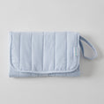 Load image into Gallery viewer, Quilted Baby Changing Mat - Blue