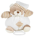Load image into Gallery viewer, Beige Musical Lullaby Bear, 15cm plush toy with pull string for soothing lullabies, perfect for prams or cots.