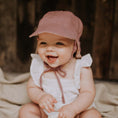 Load image into Gallery viewer, Reversible Baby Flap Sun Hat - Gingham / Rosa - Bedhead Hats