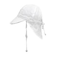 Load image into Gallery viewer, Finley / Blanc - Reversible Baby Flap Sun Hat - Bedhead Hats