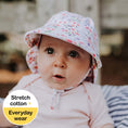 Load image into Gallery viewer, Girls Legionnaire Hat 'Grace' Print - Bedhead Hats - Pink animal print baby sun hat with UPF50+ protection.