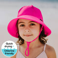 Load image into Gallery viewer, Bedhead Ponytail Swim Bucket Hat in Candy color, designed for kids with adjustable brim anti-flop , UPF50+ protection.