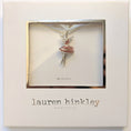 Load image into Gallery viewer, Discover the Lauren Hinkley Ballerina Necklace, featuring a tutu with pink diamante crystals. Comes beautifully presented in a gift box, perfect for kids aged 3 and up
