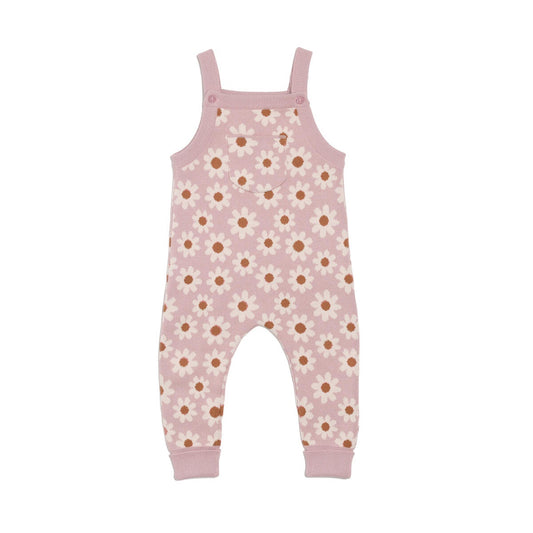 Kynd Baby Jacquard Knit Overall in Paper Daisy, made from 100% organic cotton with a decorative Jacquard design and rib finish.