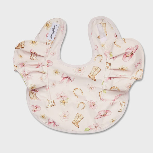 Boots & Bows Frill Snuggle Bib - Snuggle Hunny