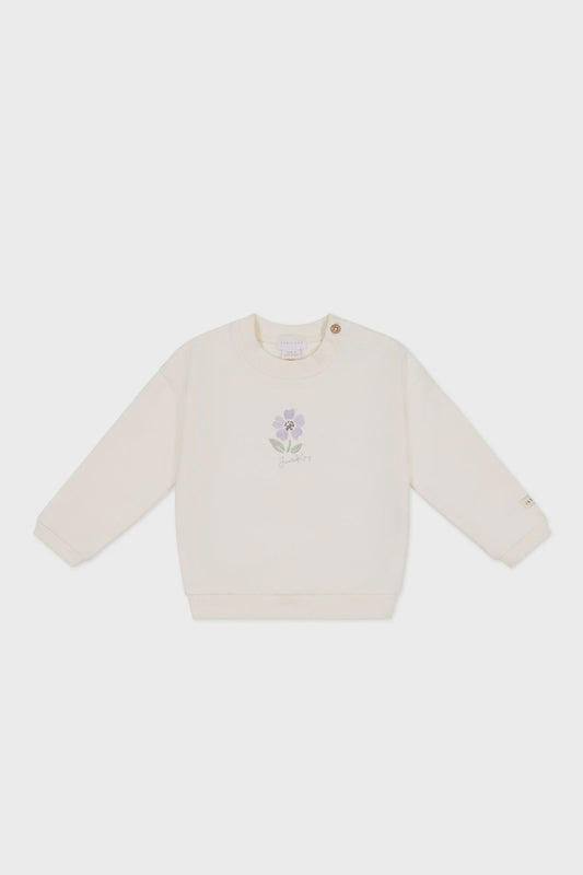 Organic Cotton Bobbie Sweatshirt - Parchment Lola