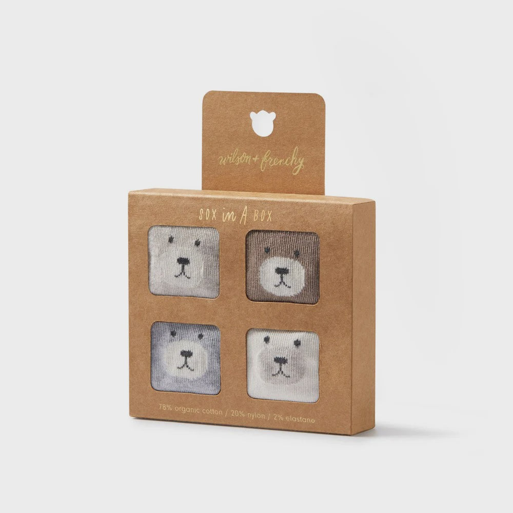 Unisex Organic 4 Pack Baby Socks