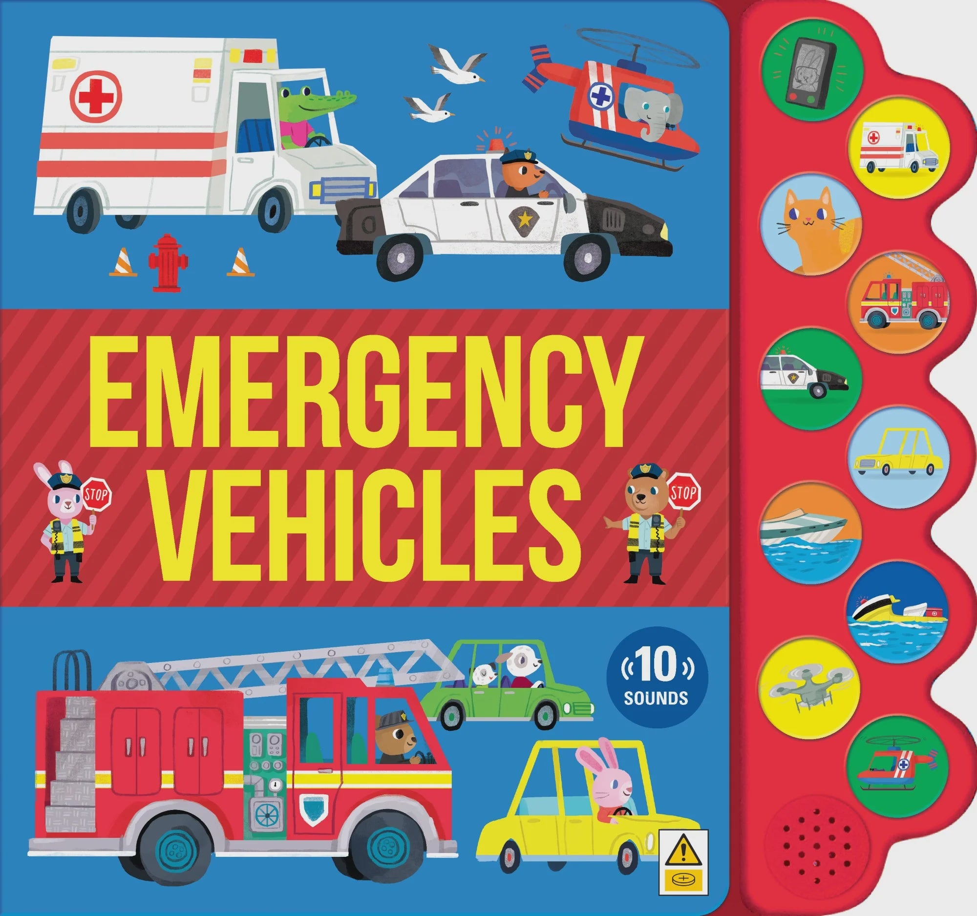 10-Button Sound Book - Emergency Vehicles Book