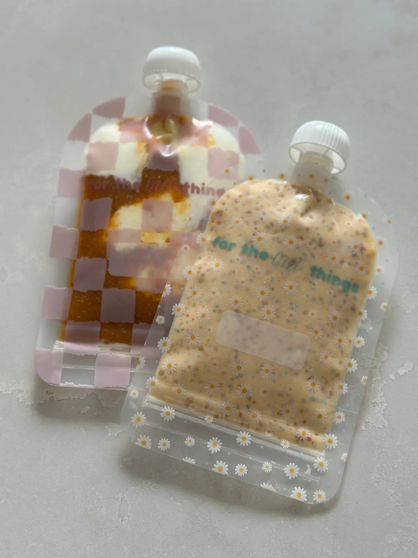 Sinchies Reusable Food Pouch (150ml) - Checkmate Blush