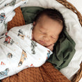 Load image into Gallery viewer, Little Racers Organic Jersey Wrap & Beanie Set - Snuggle Hunny
