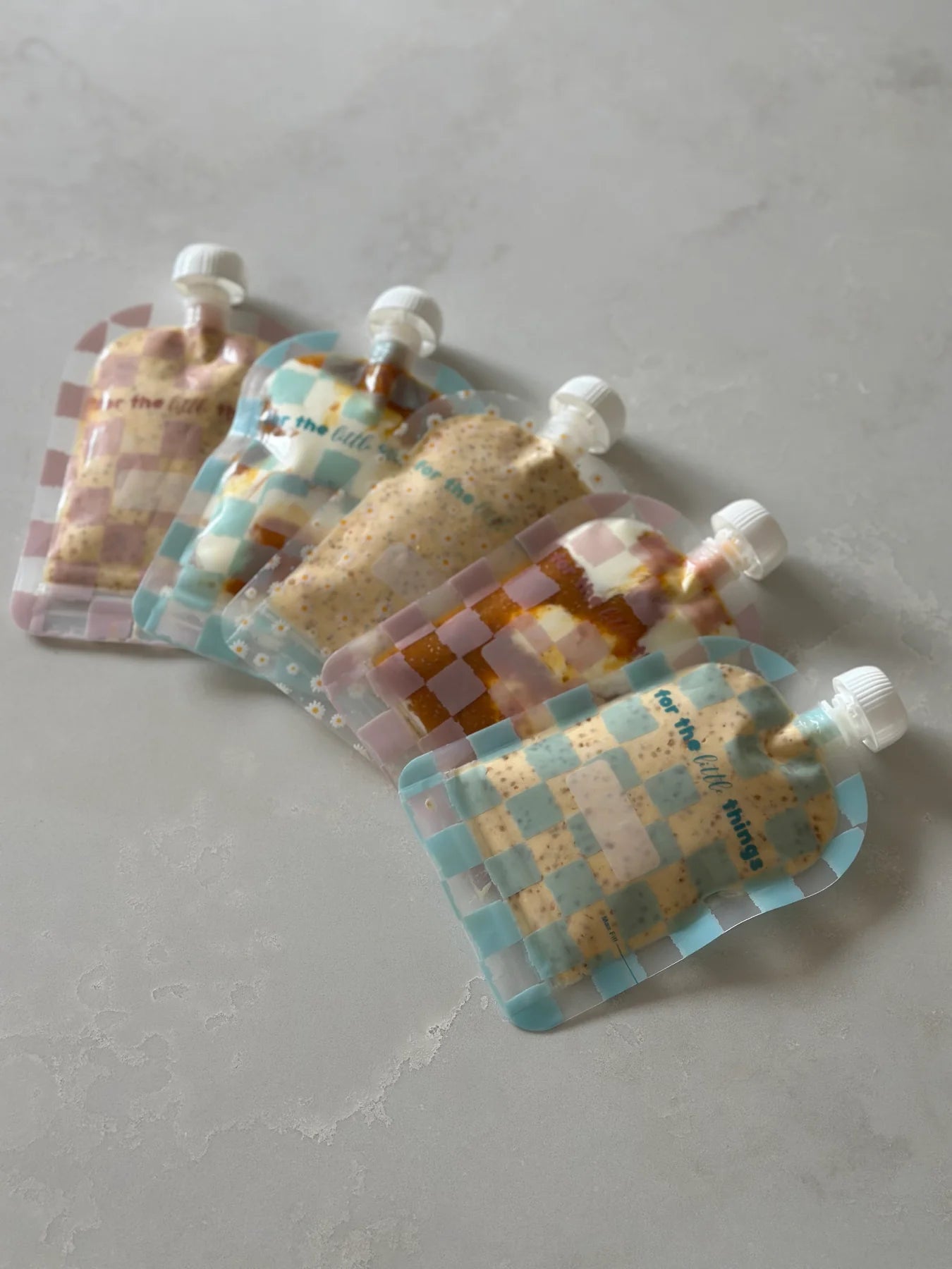 Sinchies Reusable Food Pouch (150ml) - Checkmate Blush