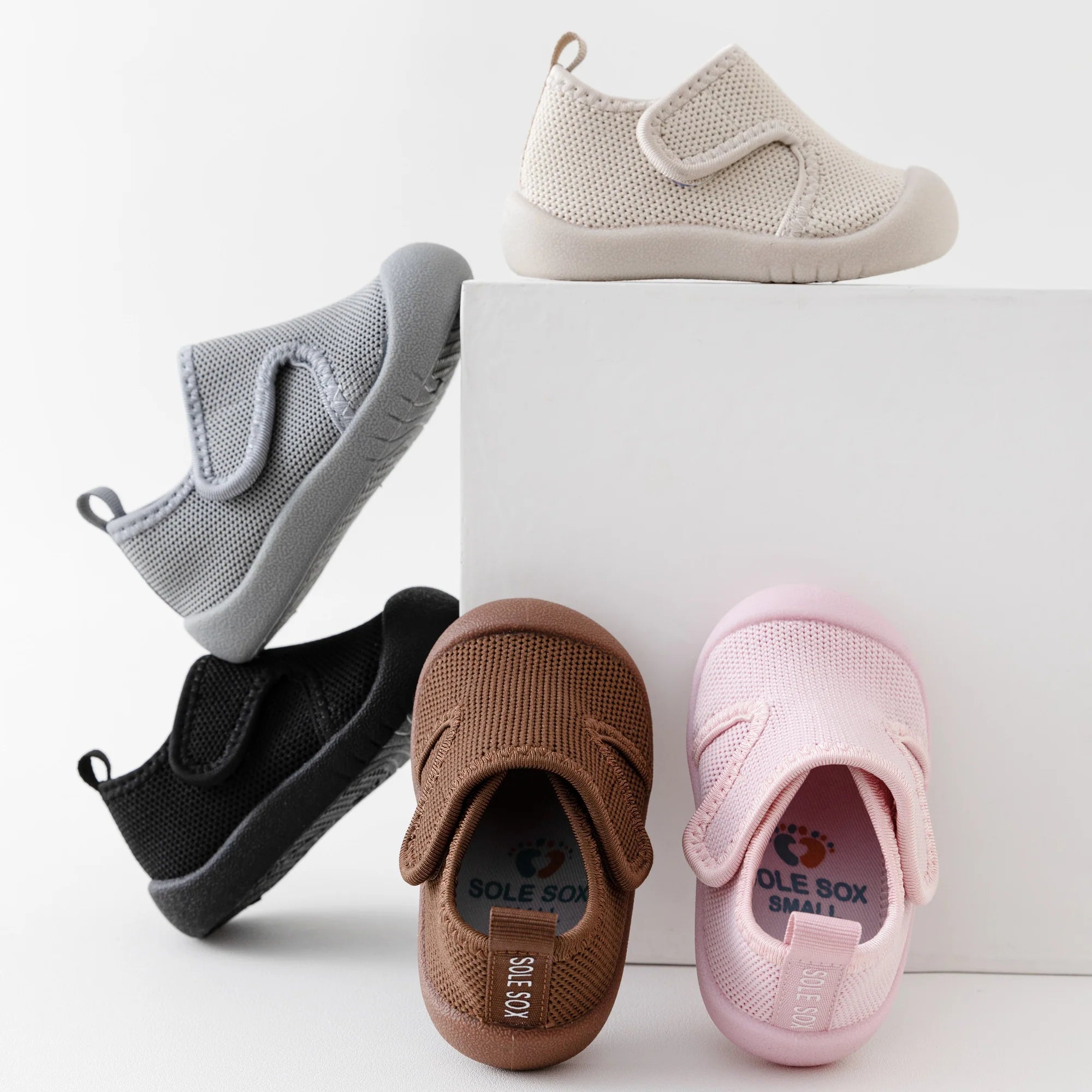 Sole Sox Barefoot Velcro Shoes - Sand