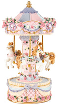Load image into Gallery viewer, Pastel Spinning Horse Musical Carousel
