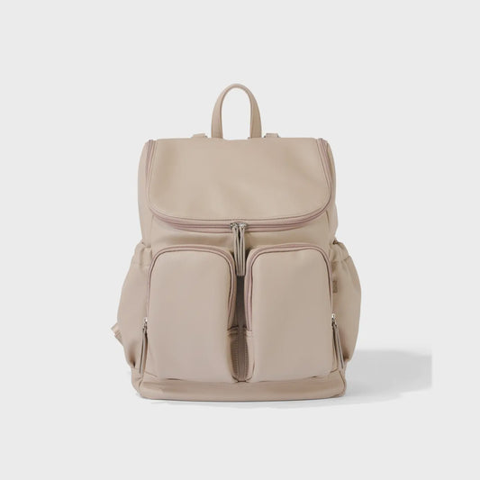 Signature Nappy Backpack - Oat Dimple Vegan Leather - OiOi