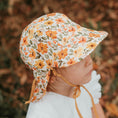 Load image into Gallery viewer, Margaret/Maize - Reversible 'Lounger' Flap Sun Hat - Bedhead Hats
