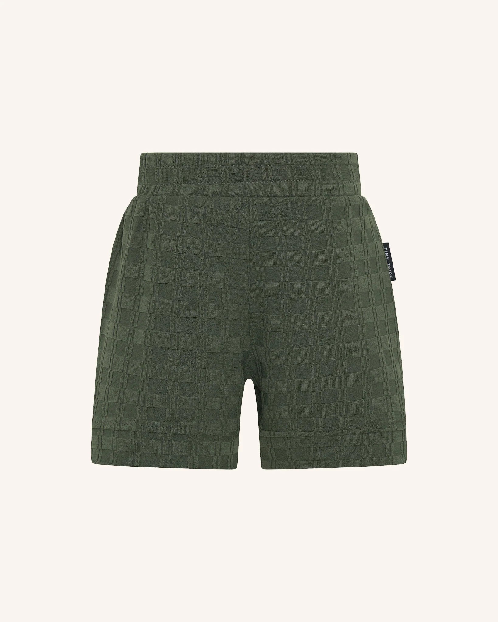 Tiny Tribe Olive Textured Shirt & Shorts Sets