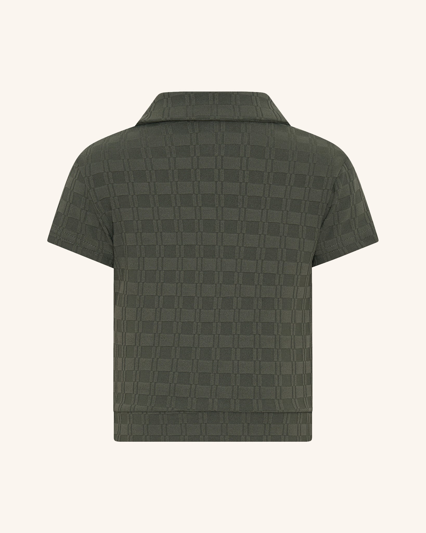 Tiny Tribe Olive Textured Shirt & Shorts Sets
