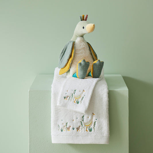 Paddling Ducks | Baby Bath Towel & Face Washer In Organza Bag