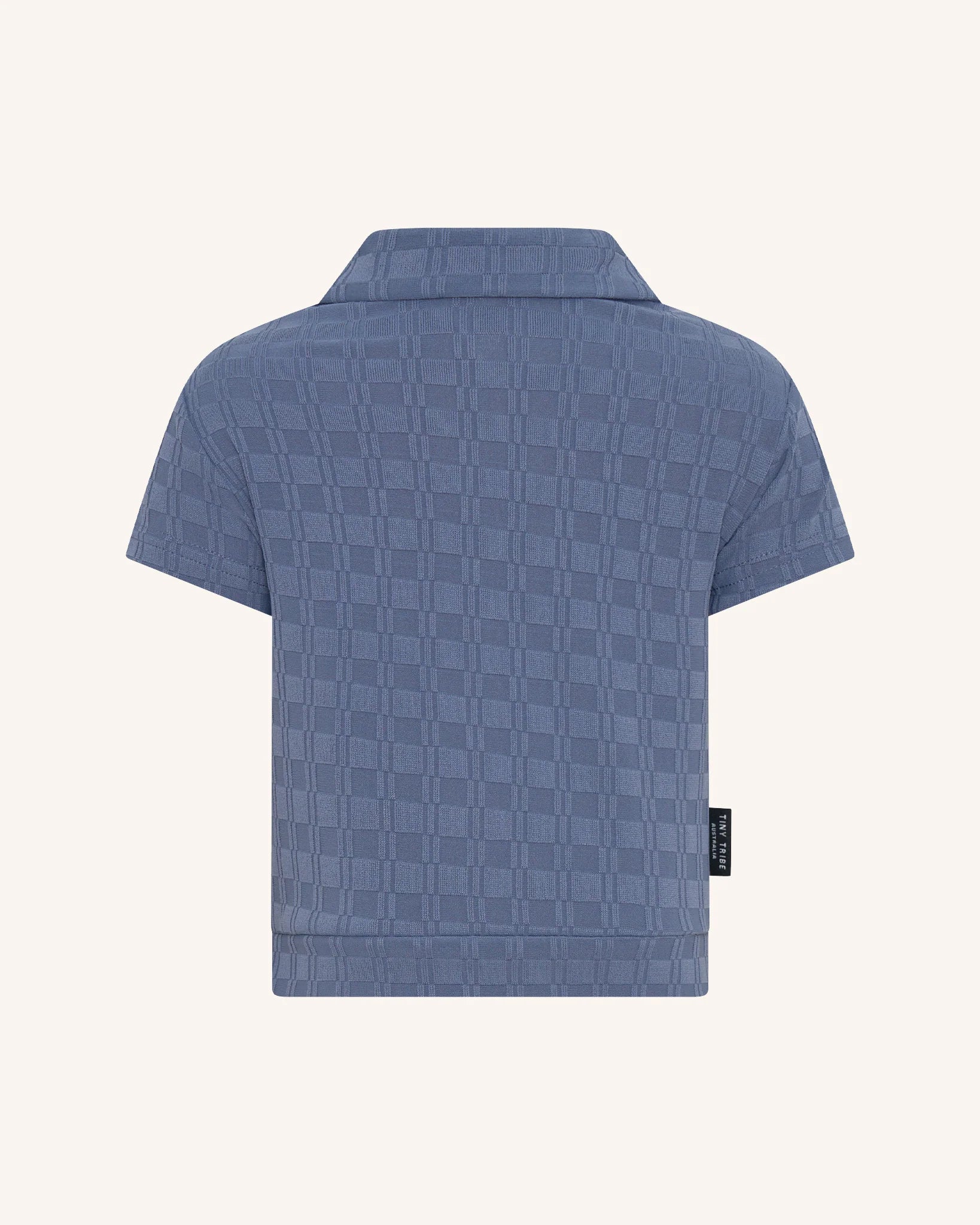 Tiny Tribe Blue Textured Shirt & Shorts Set