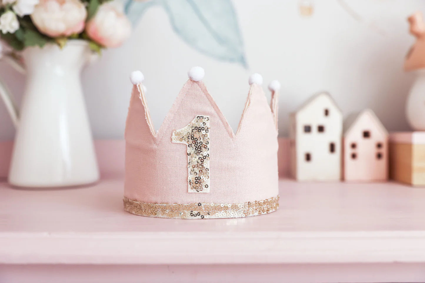 1st Birthday Pink Crown