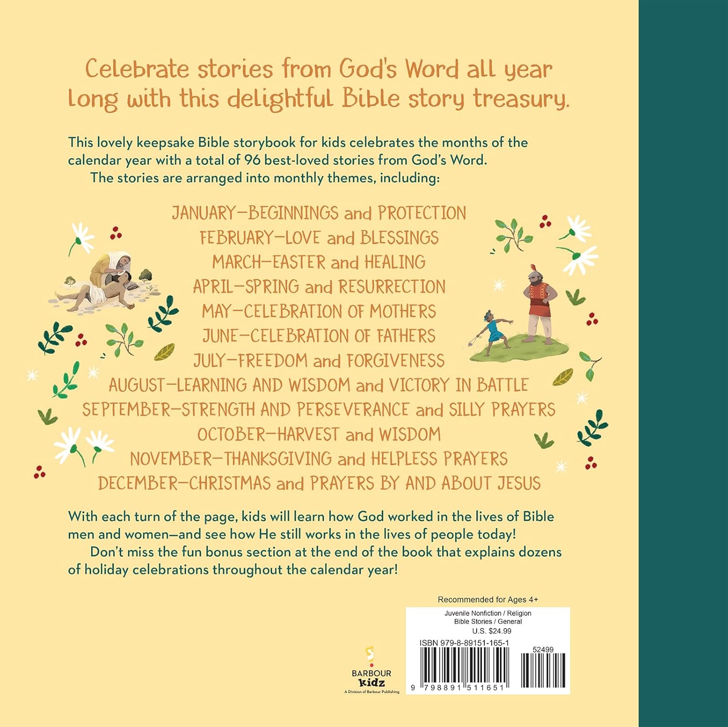 A Year of Bible Stories and Prayers: A Treasury of 96 Best-Loved Stories from God's Word